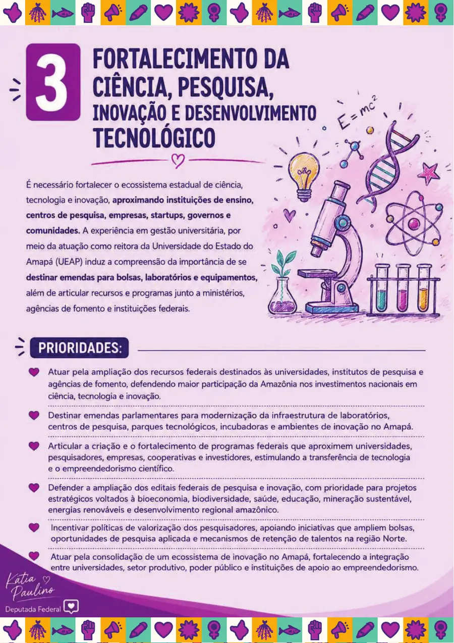 Página oficial da proposta 03: Ciência, Pesquisa, Inovação e Desenvolvimento Tecnológico