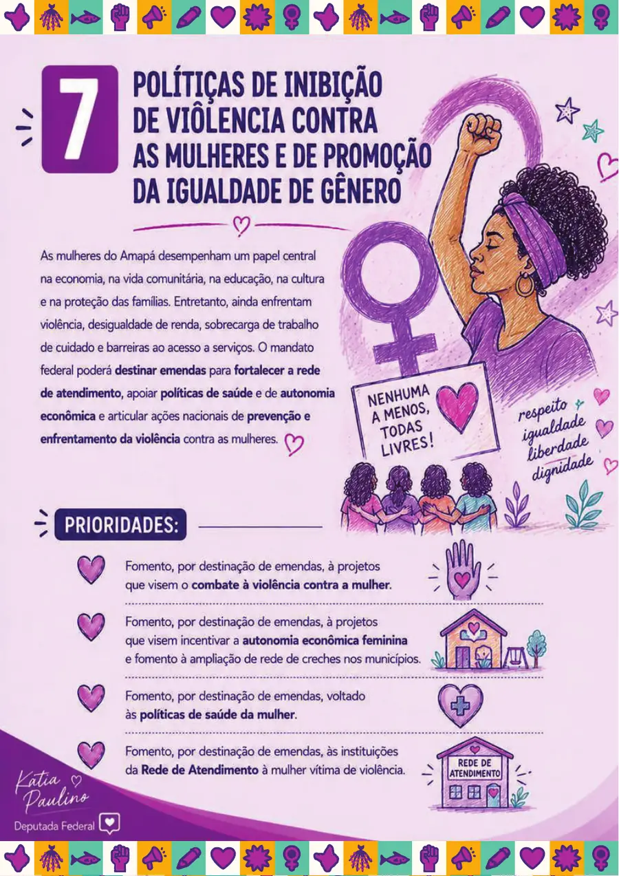 Página oficial da proposta 07: Proteção às Mulheres e Igualdade de Gênero