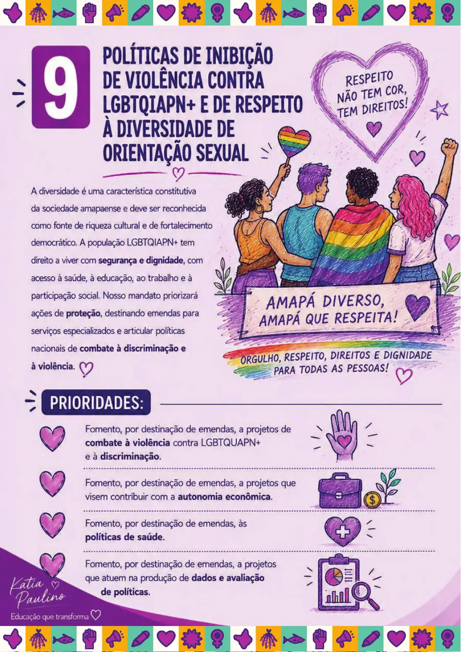 Página oficial da proposta 09: Proteção à População LGBTQIAPN+ e Respeito à Diversidade