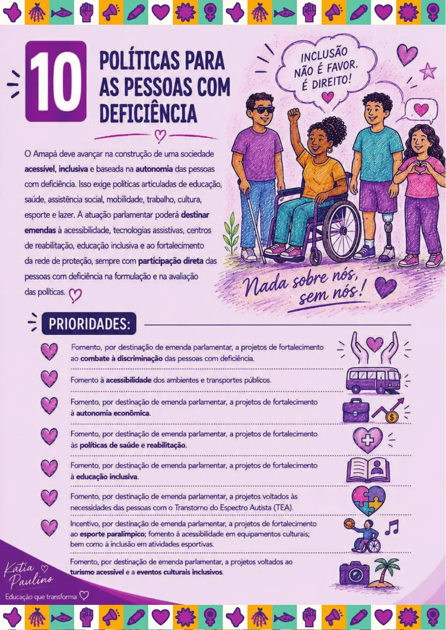 Página oficial da proposta 10: Políticas para Pessoas com Deficiência