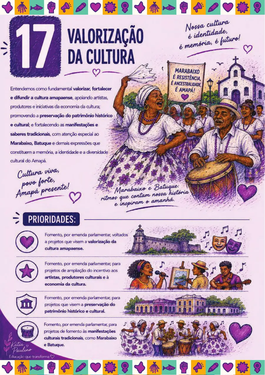 Página oficial da proposta 17: Valorização da Cultura